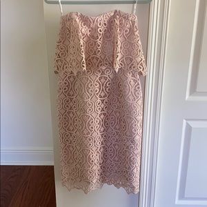 Black Halo Light Pink Lace Dress